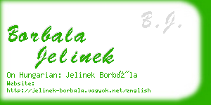 borbala jelinek business card